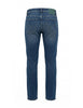 Blue jeans on a white background