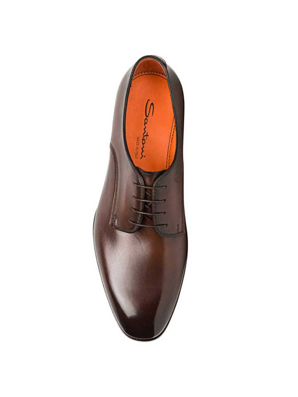santoni brown dress shoes Santoni Woven Leather Monk Strap Shoes - Brown | MCNC19061LA3SWNB