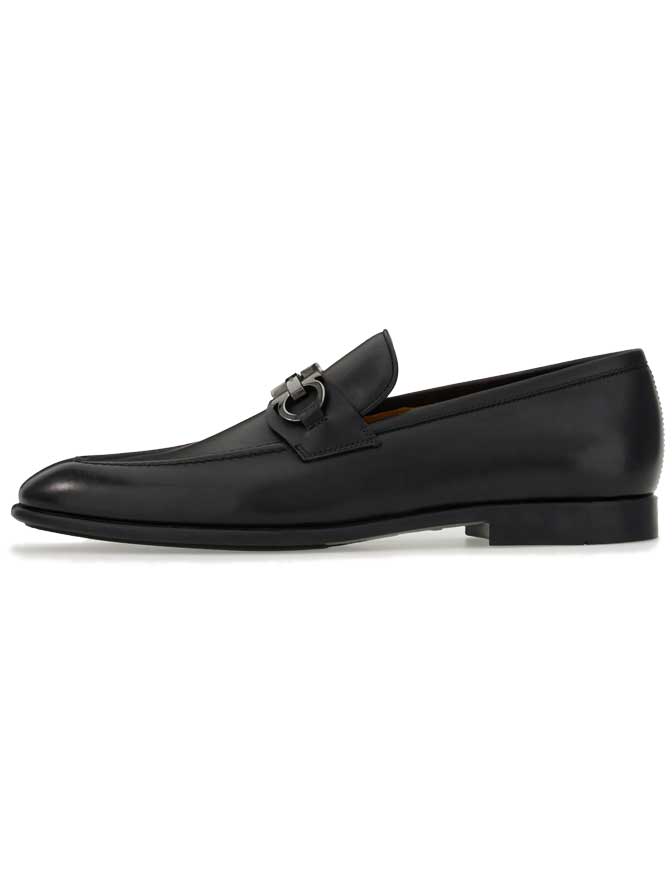 Salvatore Ferragamo Gancini Horsebit Loafers - Black