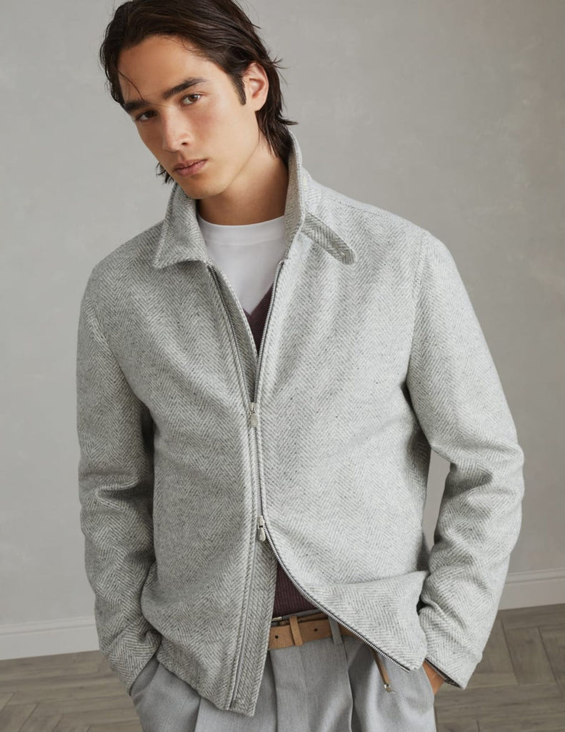 Chevron bomber jacket cheap