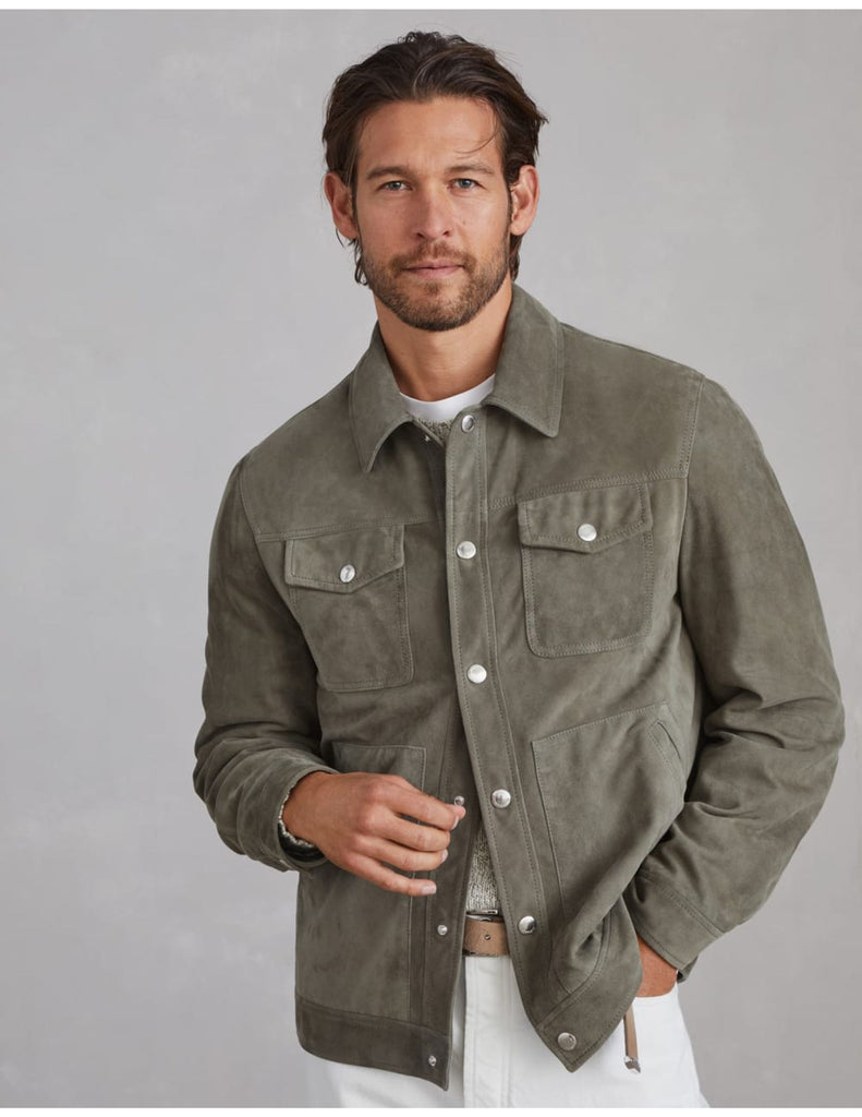 Suede Jacket Military Green