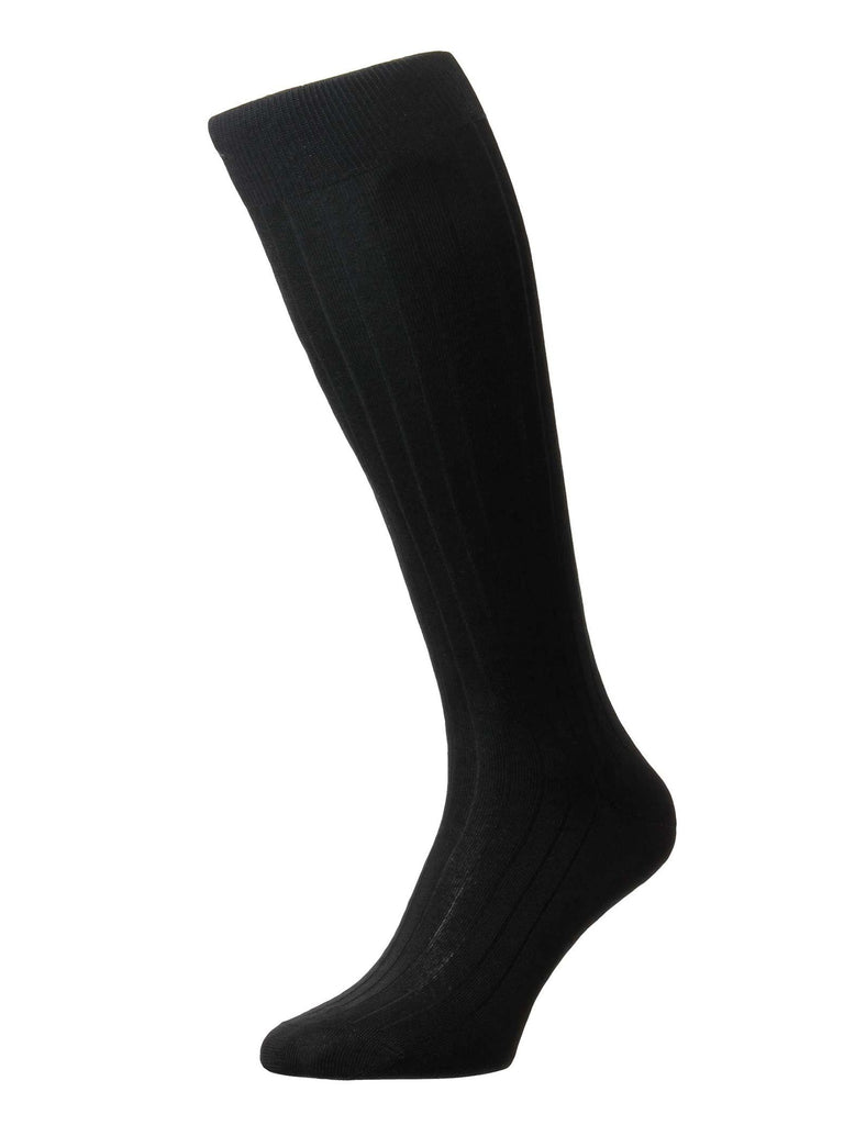Silk Ribbed Socks | Black M PENNER Silk Ribbed Socks | Black M PENNER